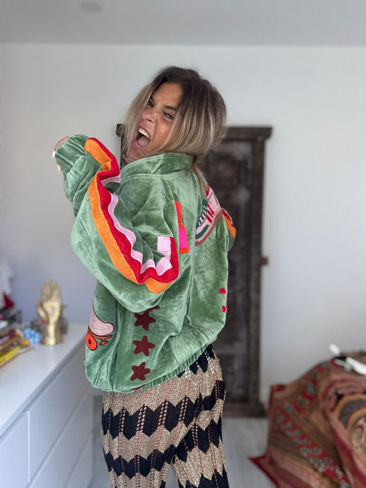 TOUT - Lola Bomber Veludo Verde
