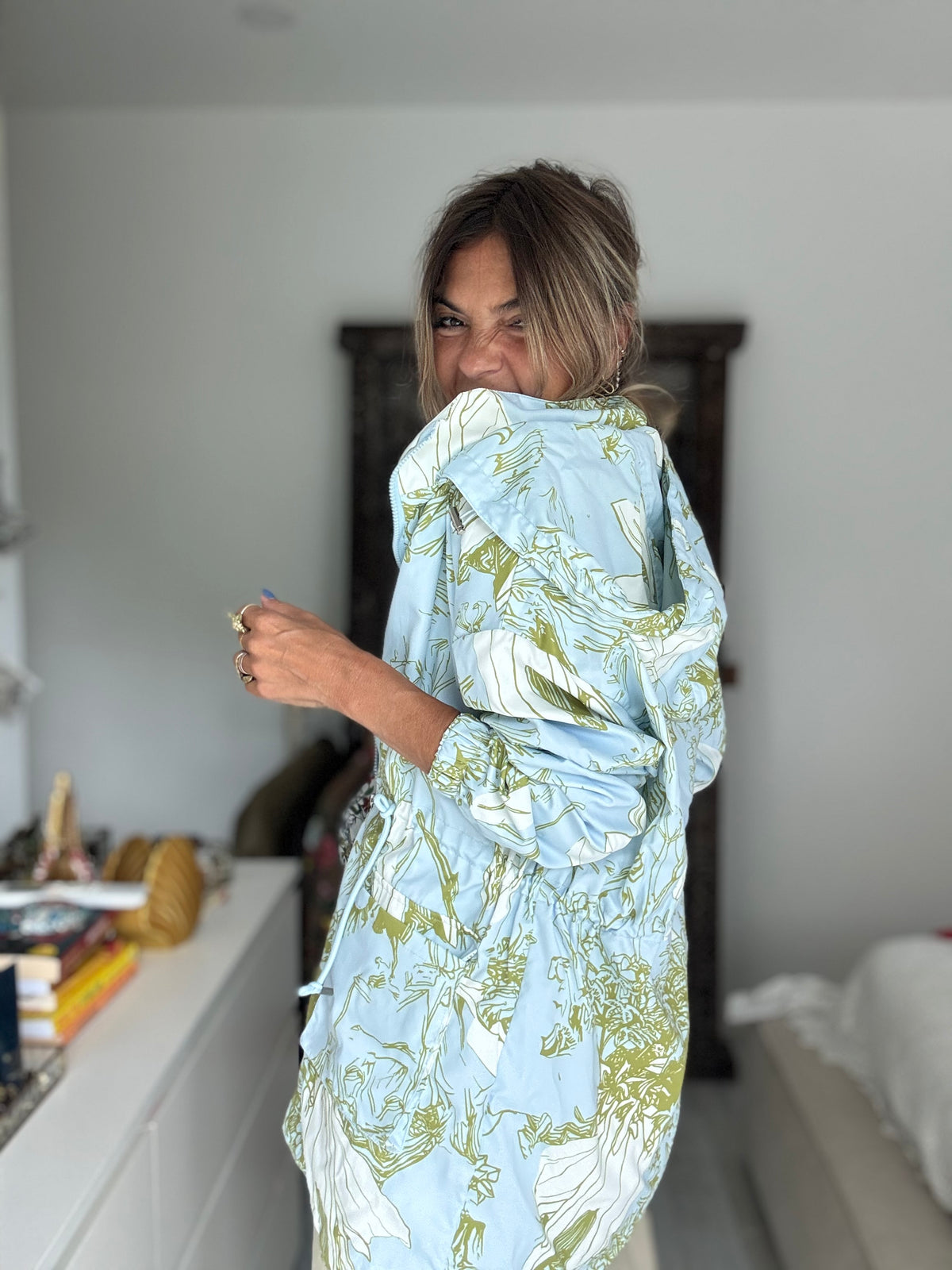 My Blue garden | Parka casaco hoodie