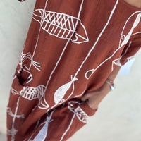 Fish |Vestido Curto linho