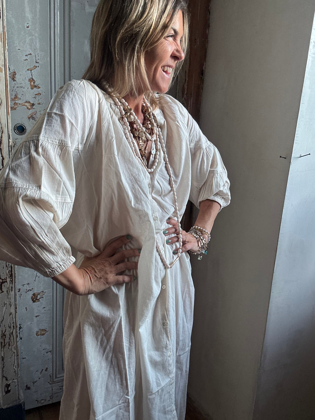 Nude | vestido Kimono