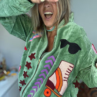 TOUT - Lola Bomber Veludo Verde