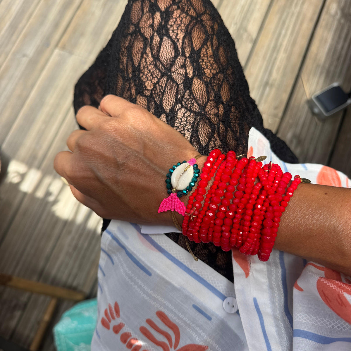 Pulseiras beads cristal