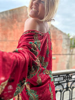 Jaipur Vermelho  | Conjunto Vestido e Kimono