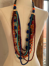 Colours beads| Colar multi voltas longo