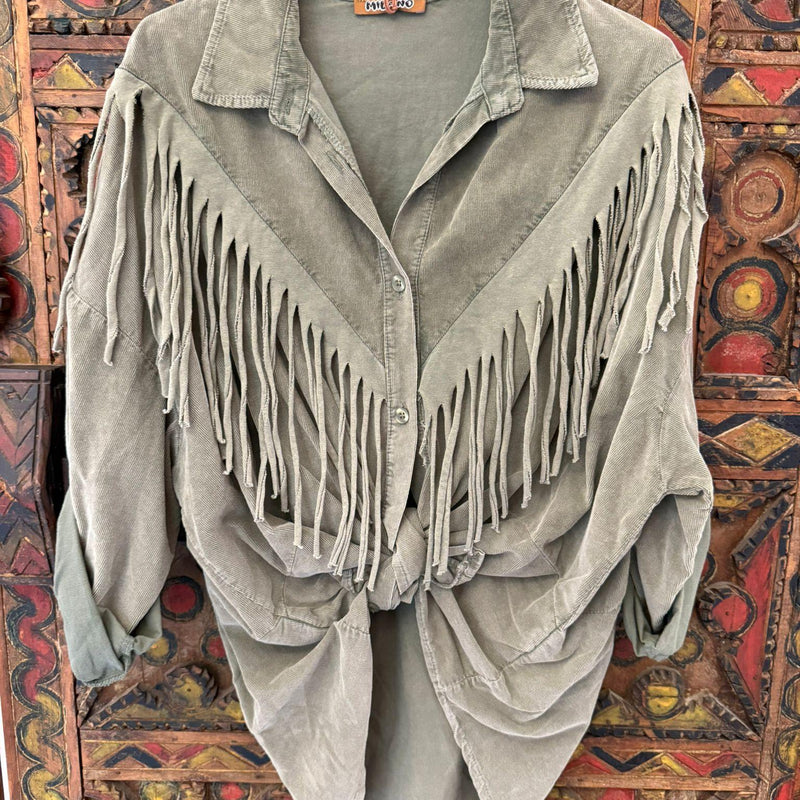 Goldie | Camisa franjas
