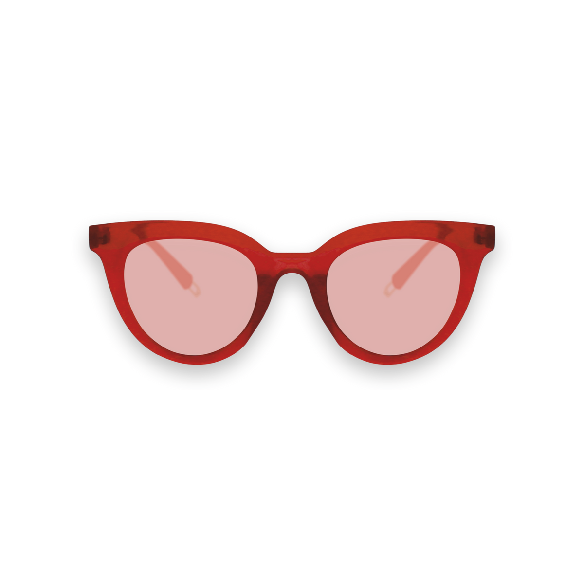Óculos de sol MAKEY CHERRY - mulheres, armação resistente vermelha