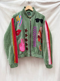 TOUT - Lola Bomber Veludo Verde
