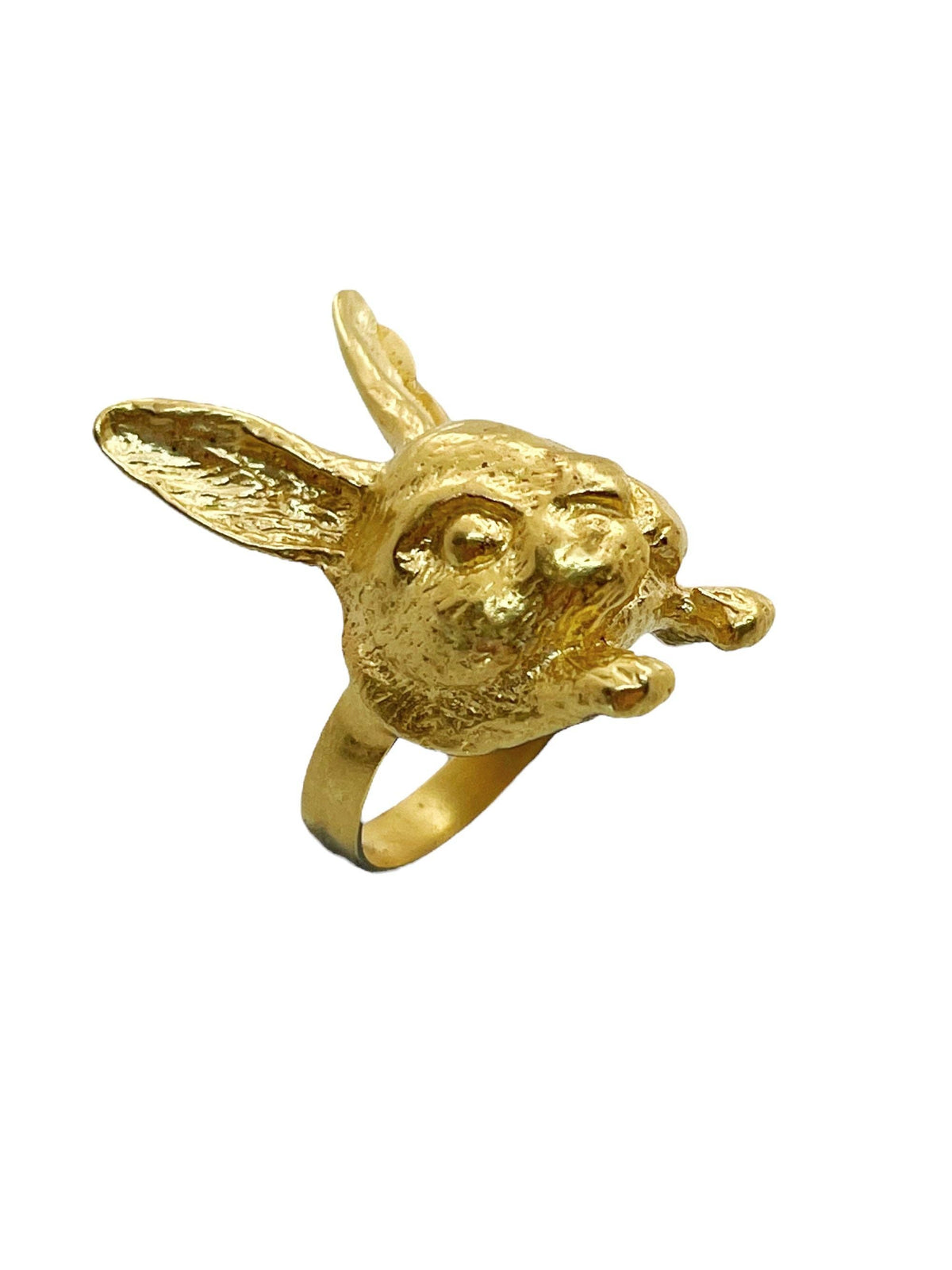 Anel Lucky Rabbit em ouro. Tamanho 15